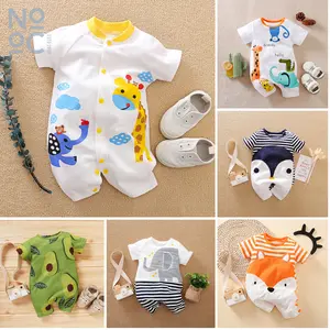 Nooc Baju Romper Bayi Fashion Motif Katun Nyaman Cowok / Perempuan Newborn