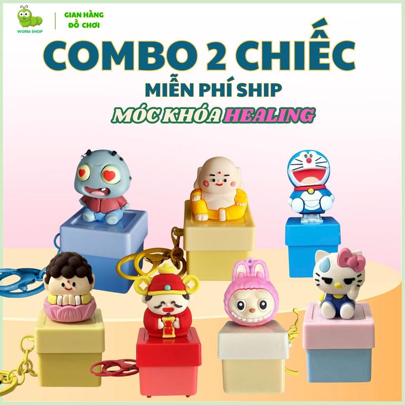 [ CÓ SẴN ] COMBO 2 MÓC CHÌA VÔ TRI TIẾNG VIỆT MIỄN PHÍ SHIP CÓ SẴN PIN - Móc Chìa Khoá - Móc khóa thư giãn