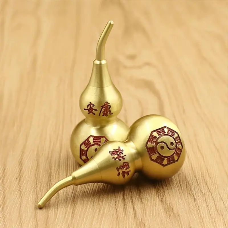 Pajangan Labu Kuningan Cina Feng Shui Home Decor Kelabuhan Labu Tembaga Dekorasi Ornamen Fengshui Kekayaan Decoration Rumah 5