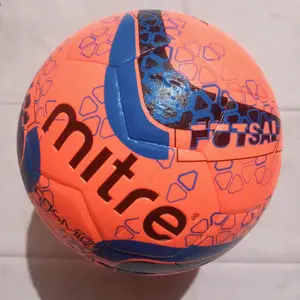 Bola Futsal Mitre Fress Hijau Stabil Orange Gratis Pentil Jaring - Original Mitre