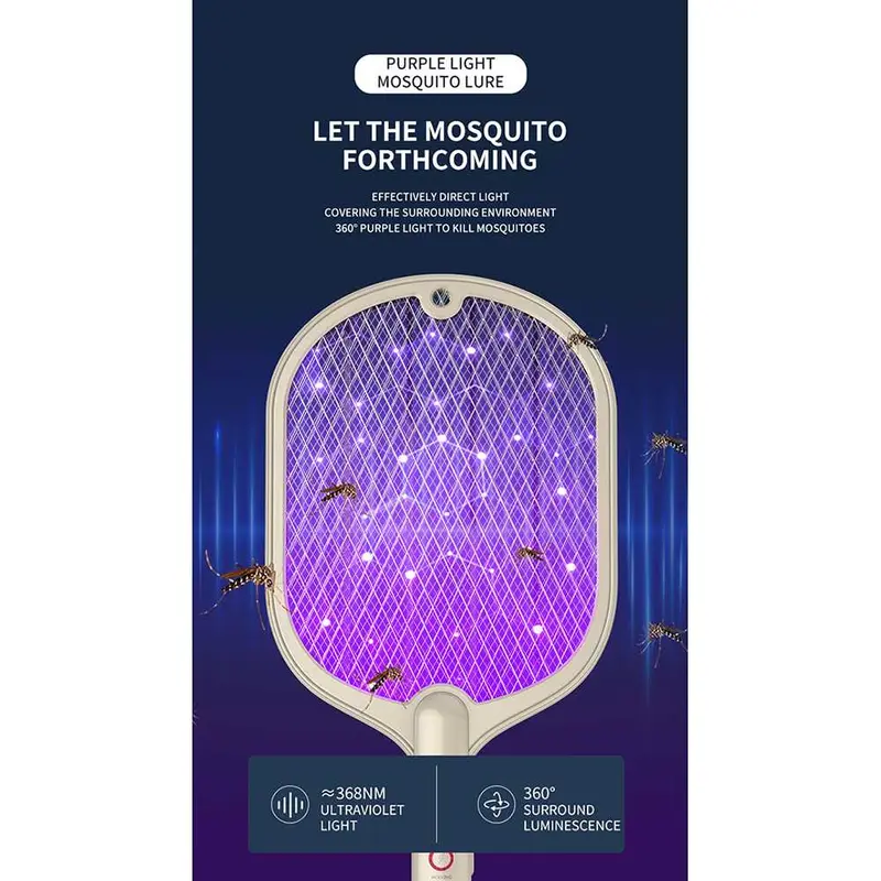 YANKE Raket Nyamuk Electric Mosquito Racket Rechargeable - WP-07 7