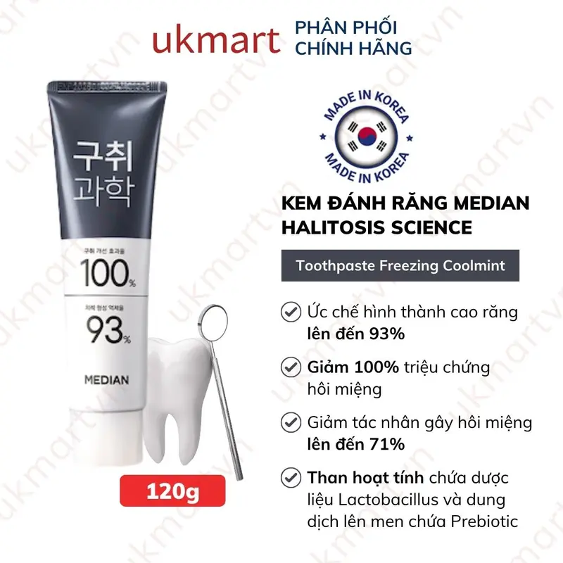 Kem Đánh Răng Hỗ Trợ Trắng Răng Median Dental IQ Original Chính Hãng 6