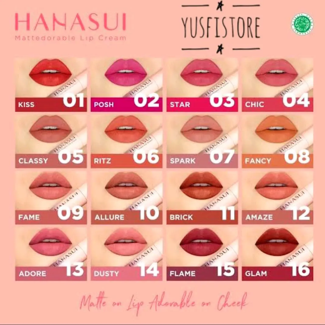 Hanasui Mattedorable Lip Cream Lip Matte Cream Hanasui Seperti Lip Cream Lip Stick Pewarna Bibir Glossy
