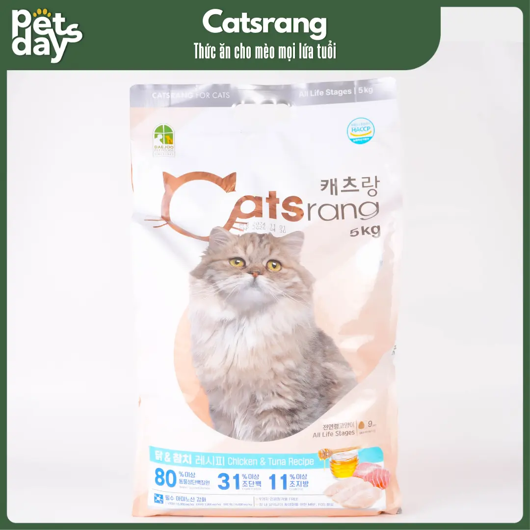 [5KG]Thức ăn hạt Catsrang Indoor All Stages cho mèo mọi lứa tuổi  - Cám mèo giảm mùi hôi hạt cho mèo 5kg