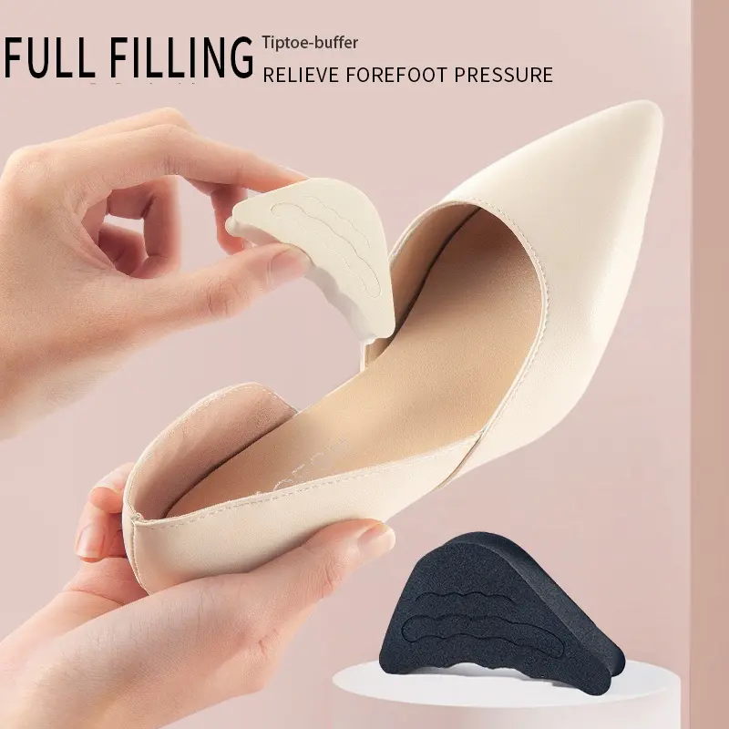 Set 2 Miếng đệm mũi giày cao gót, chống rộng giày, giảm đau chân, hỗ trợ đi chắc chân,Đế lót giày cao gót mềm mại cho nữ 0