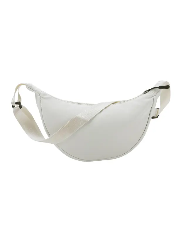 Women's Dumpling Shaped Underarm Bag, Casual Simple Solid Color Hobo Bag, Fashionable Nylon Crossbody Bag with Adjustable Strap for Daily Used 7