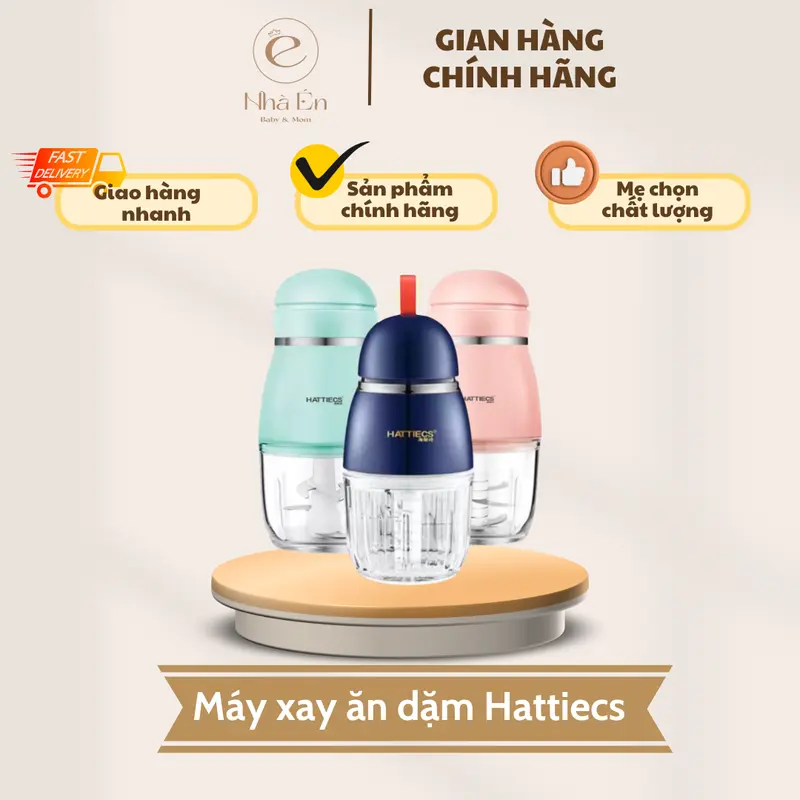 Nhà Én - Máy xay ăn dặm HATTIECS A7, 8 lưỡi dao 0
