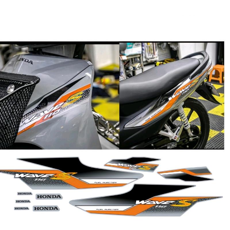 Tem Rời Wave 110 nhãn dán cao cấp chất liệu in 3 lớp ppf chống nước không phai màu logo decal. 4