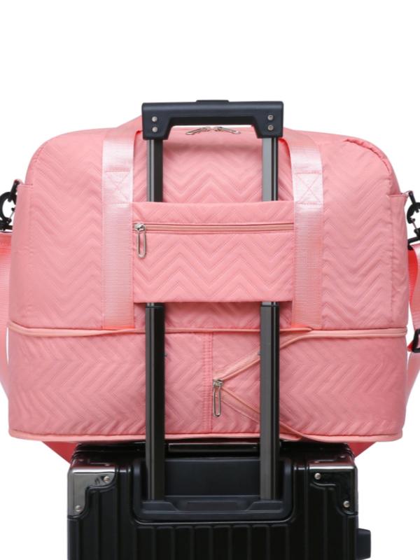 Unisex Weekend Travel Bag with Waterproof Shoe Compartment, Stylish Large Capacity Tote for Business Trips & Gym Essentials, Multi-functional Duffle Bag for Suitcases 6