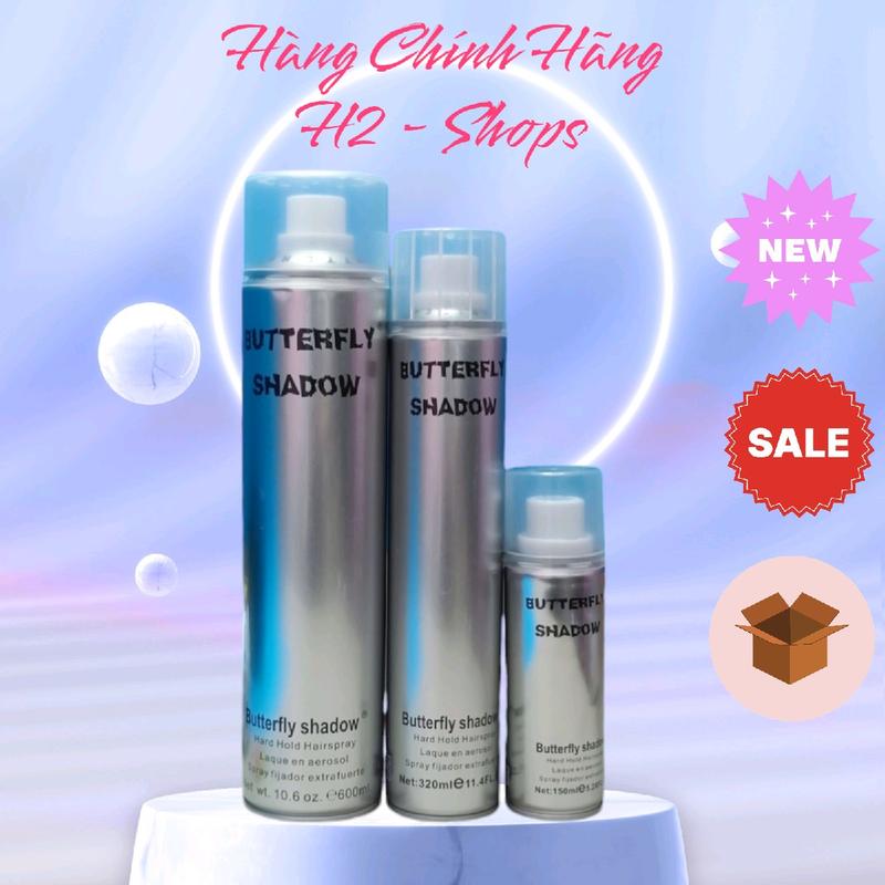  Gôm xịt tóc nam Butterfly Shadow150ml,320ml 600ml  Gôm bạc giữ nếp tạo kiểu nam nữ chính hãng sá pv 