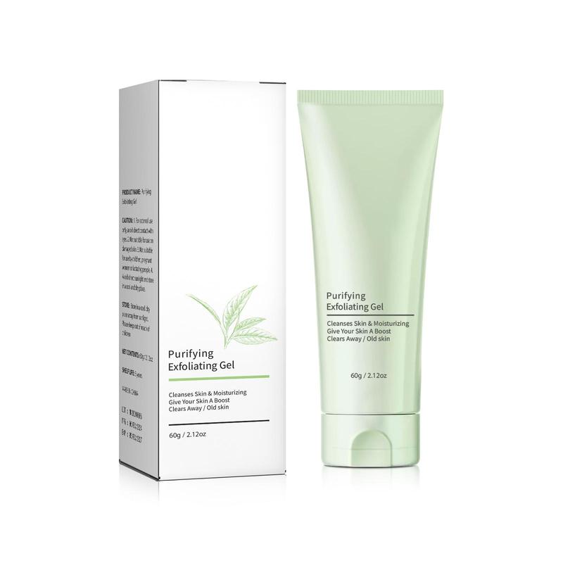 Green Tea Facial Scrub Gel, 1/2 Boxes Deep Cleansing Facial Scrub, Gentle Facial Exfoliating Gel, Facial Skin Care Product for Women & Men 8