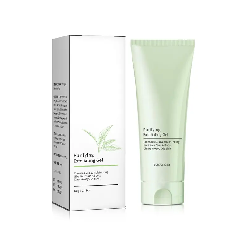 Green Tea Facial Scrub Gel, 1/2 Boxes Deep Cleansing Facial Scrub, Gentle Facial Exfoliating Gel, Facial Skin Care Product for Women & Men 8