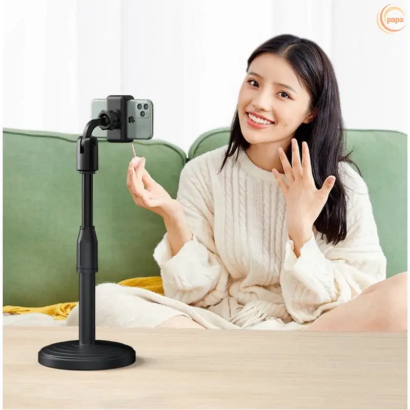 Giá Đỡ Điện Thoại Livestream để Treo Kẹp Quay Phim Ghi Hình xem video Ổn Định Xoay 360 Độ - Chiều Cao 38mm. 7