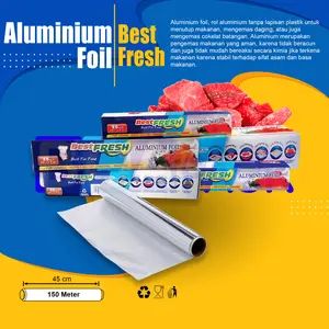 ALUMINIUM FOIL ROLL BEST FRESH FOR FOOD - SIZE 45 cm X 150 meter