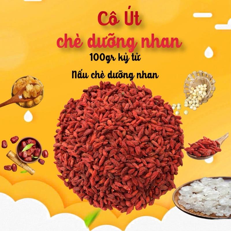 100gr kỷ tử ninh hạ dùng nấu chè dưỡng nhan Food Thức Ăn Cay