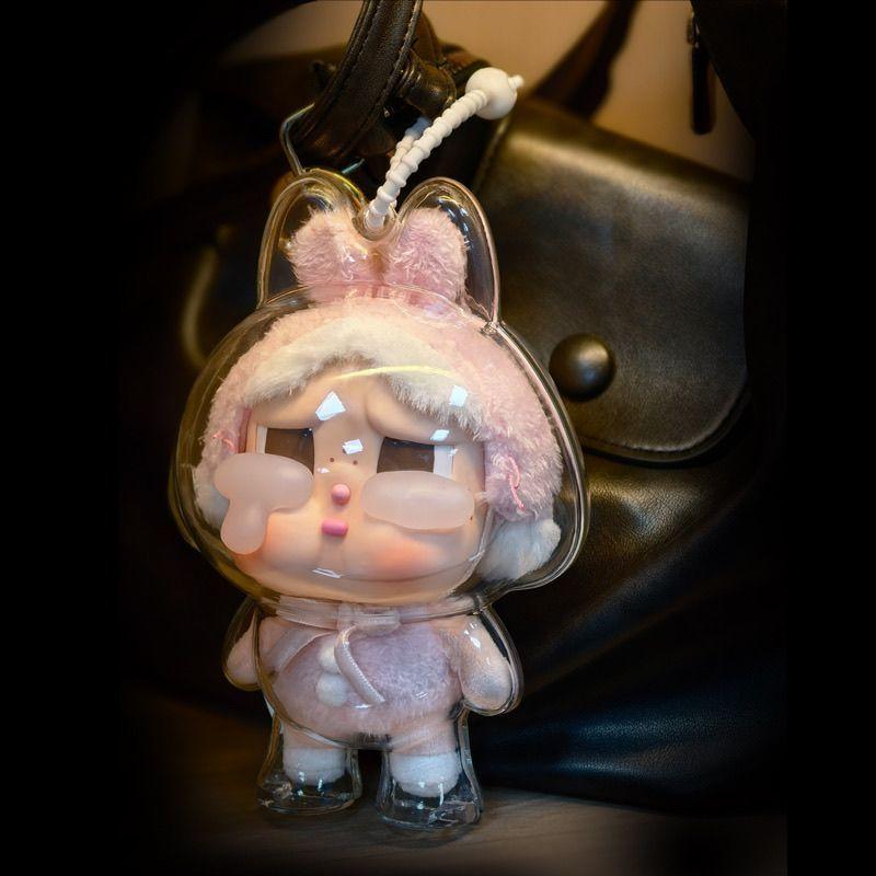 Product Introduction of 2025 Crybaby crying baby vinyl transparent protective case dust baby clothes protective cover bubble Matt high quality PC material 0