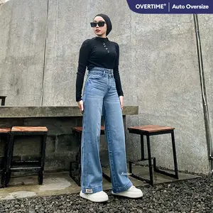 JINISO OVERTIME - 683 Ultra Baggy Highwaist Celana Jeans Wanita