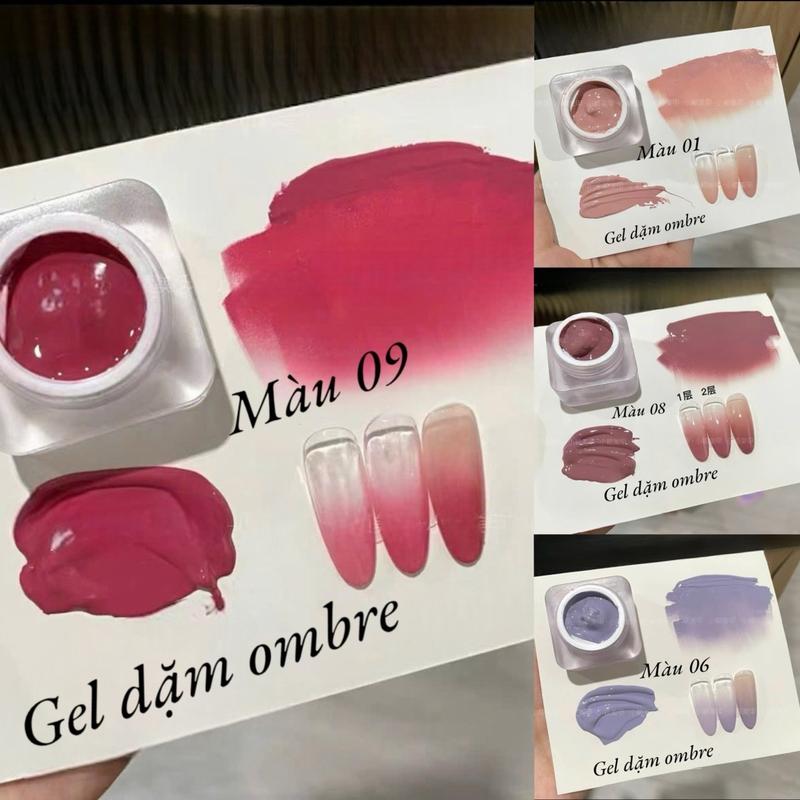 Gel dặm ombre mịn, không cần pha bột, gel dặm ombre làm nail Sơn Gel