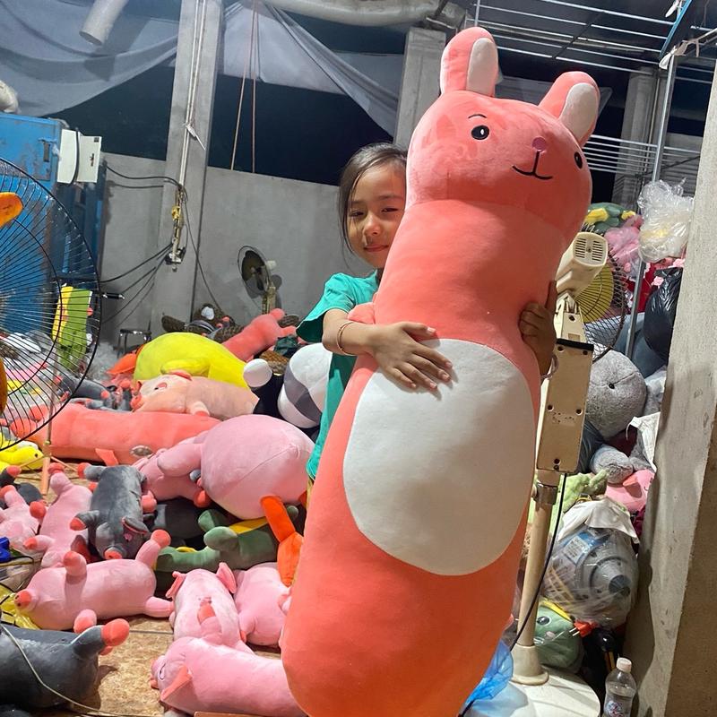 gối ôm thỏ Thú Bông Thú Nhồi Bông tặng gấu đồng giá mèo thần tài 40cm