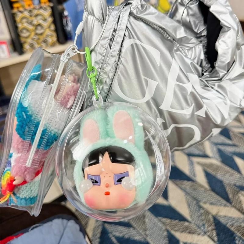 The Powerpuff Girls Vinyl Storage Ball Poke Ball Acrylic Ball 10cm Keychain Pendant Transparent Diaper Bag Doll Clothes 4