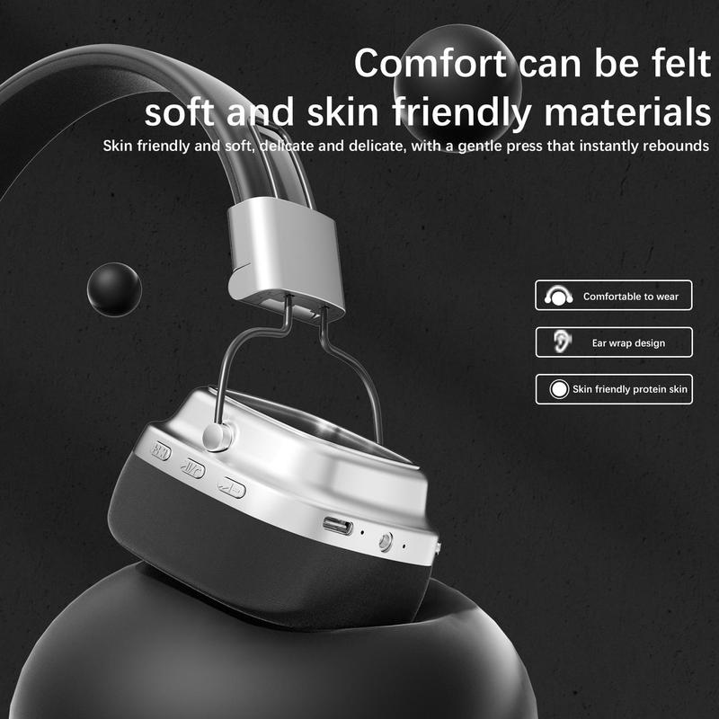 Wireless Over-Ear Headphones, BT5.3 Wireless Headphones, Bluetooth-compatible Fashionable Headphones for Gaming, Travel, Home, Office 6