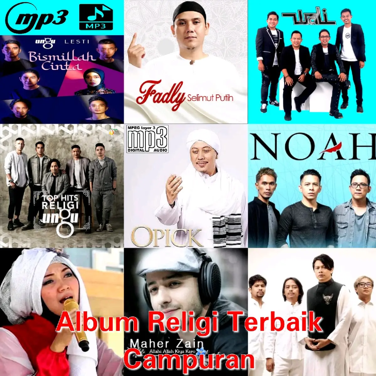 KASET MP3 MUSIK LAGU ALBUM RELIGI TERBAIK CAMPURAN