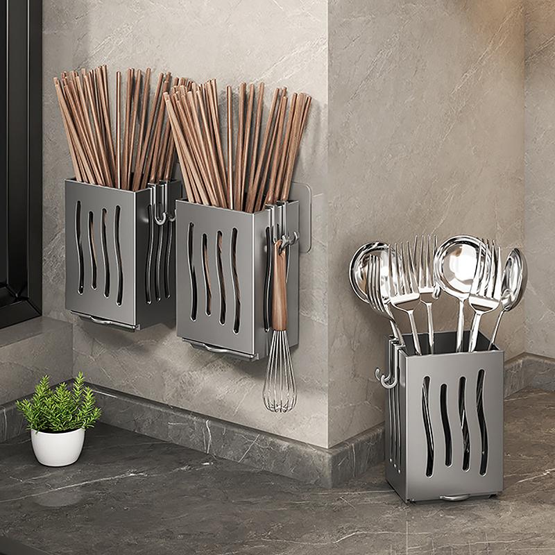 Product Introduction of Giá Để Dụng Cụ Nhà Bếp, 1 Cái, Đa Chức Năng, Thoát Nước, Giá Để Đũa, Treo Tường Hoặc Đứng Độc Lập, Hộp Đựng Dao Kéo, Làm Bằng Nhựa 16