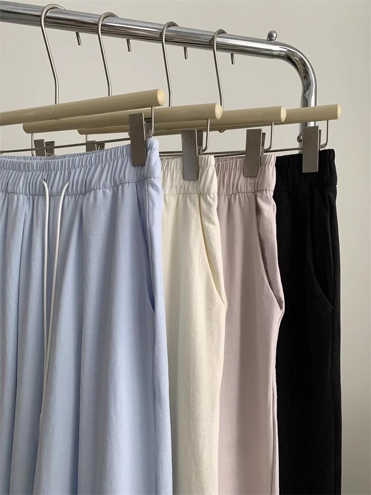Product Introduction of Spring New Simple Casual Women's High Waist Wide Leg Pants 250324 7