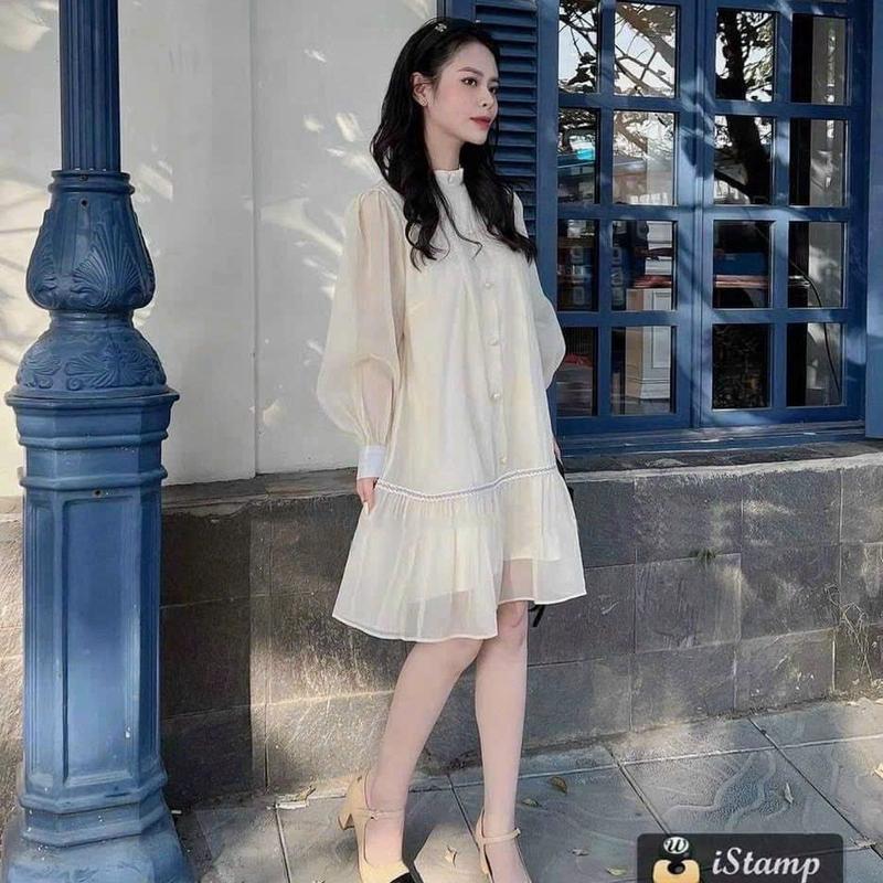 Váy Bầu Tơ Hai Lớp Mềm Mại Xinh Xắn Nữ Women 2
