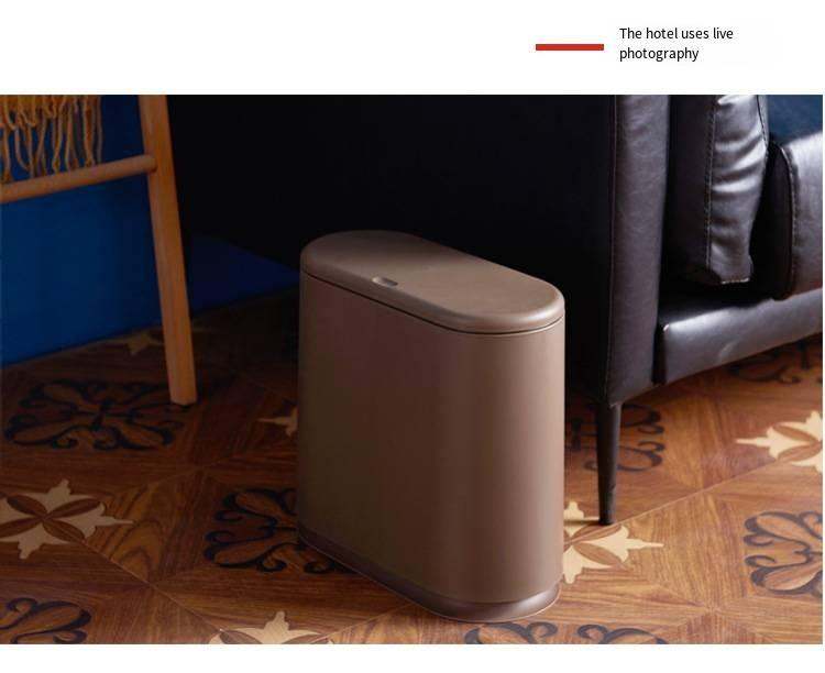 Product Introduction of Waste Bins Trash Can Press Type Double Plastic Living Room Slot Sanitary Bucket Bathroom Clutter Bucket Storage 10