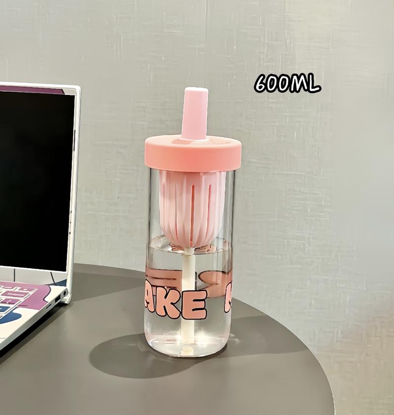Product Introduction of New Tea Water Separation Glass Water Cup, Good-looking Scented Tea Cup, Lid Straw Large Capacity Portable Water Cup Bottle Drinkware Tumbler Mug 4