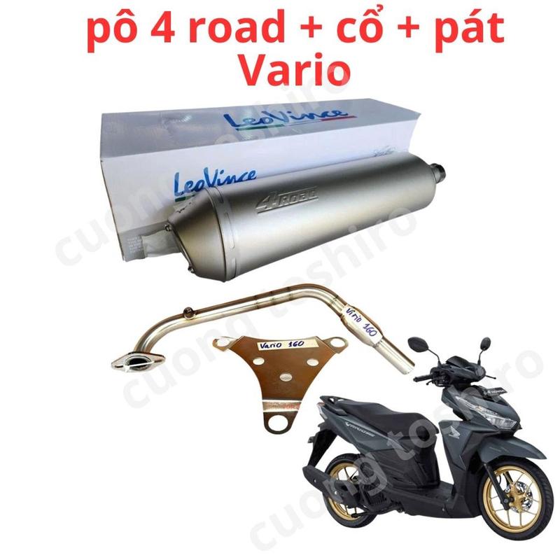 Pô 4 road lắp xe vario 125 150 160 cao cấp nhập khẩu kèm cổ và pat gắn bảo hành 1 năm hàng chất lượng cao