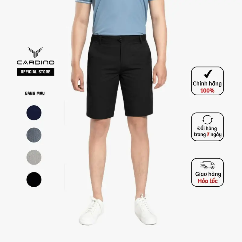 Quần short Kaki nam Cardino chất vải cao cấp phong cách trẻ trung năng động QSK014 Menswear Jean Có Túi Pants 0