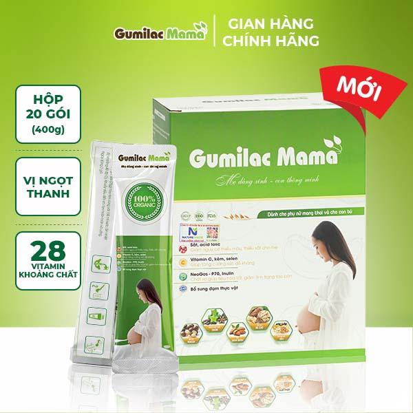 Sữa hạt Gumilac Mama cho mẹ bầu - Hộp giấy 20 gói/400g