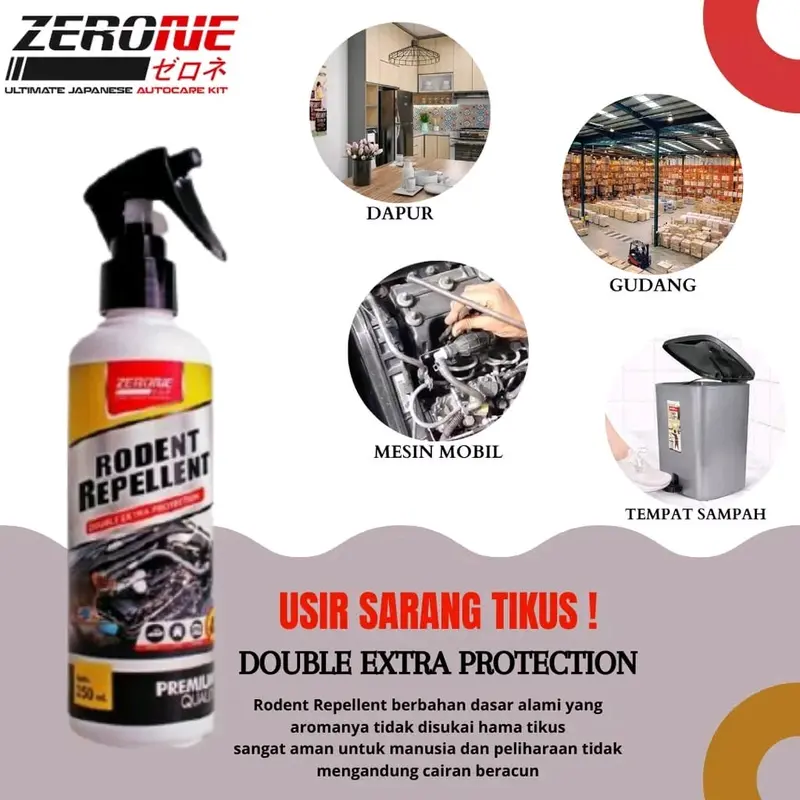 ZERONE Rodent Repellent Obat Pengusir Tikus Ampuh Premium 250 ml. 1