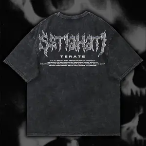 Tshirt washed setia hati terate simple art oversize