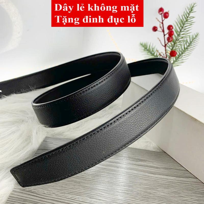 Thắt lưng nam dây không kèm mặt bấm lỗ bản 3,2cm và 3,4cm