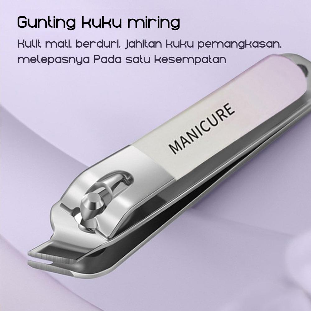 Gunting Kuku Set 4 pcs Premium - Carbon Steel Anti Karat, Gunting Kutikel, Alat Pedikur & Manikur Profesional untuk Perawatan Kaki dan Tangan di Rumah