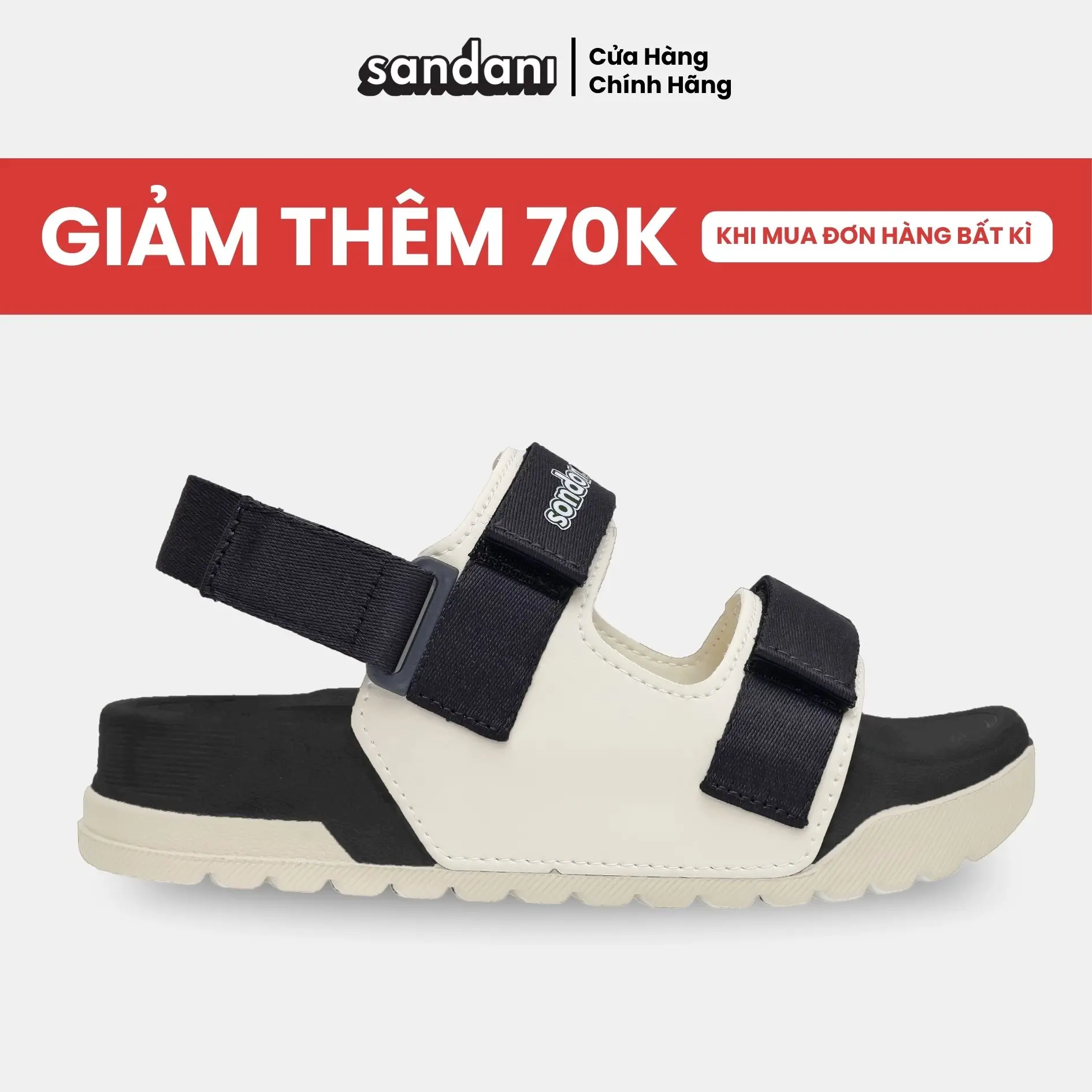 Giày Sandal Nữ Quai Ngang Đế Êm Chống Trơn, Dây Dù, Màu Bò Sữa Size 36-40 - Sandani Quai Hậu DéP Shoes