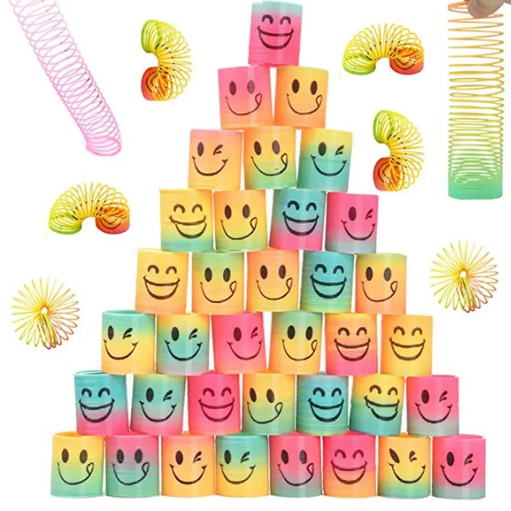 1Pcs Magic Spring Toys For Boys Girls Rainbow Circle Loot Bag Stuffers / Paninda C0T6 L7I0