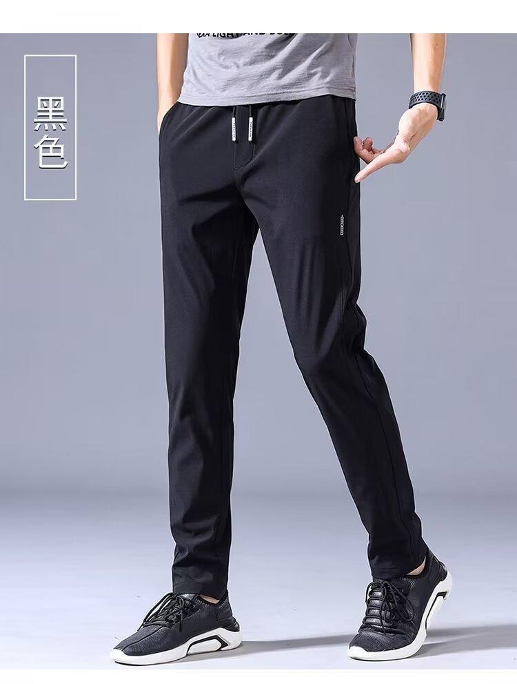 Product Introduction of Quần Dài Lụa Lạnh Mỏng Và Thoáng Khí, Trang Phục Mùa Hè, Dành Cho Nam Giới, Thời Trang Thường Ngày Dễ Phối Đồ Độ Đàn Hồi Cao, Quần Ống Đứng Ôm Sát, [Thanh Toán Khi Nhận Hàng & Hàng Có Sẵn] 30