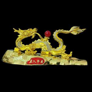 Tượng Rồng Vàng Nhả Ngọc Trang Trí Taplo Ô Tô, Bàn Làm Việc, Phòng Khách - Nội Thất Decor Decor Phòng Decor Decor Phòng