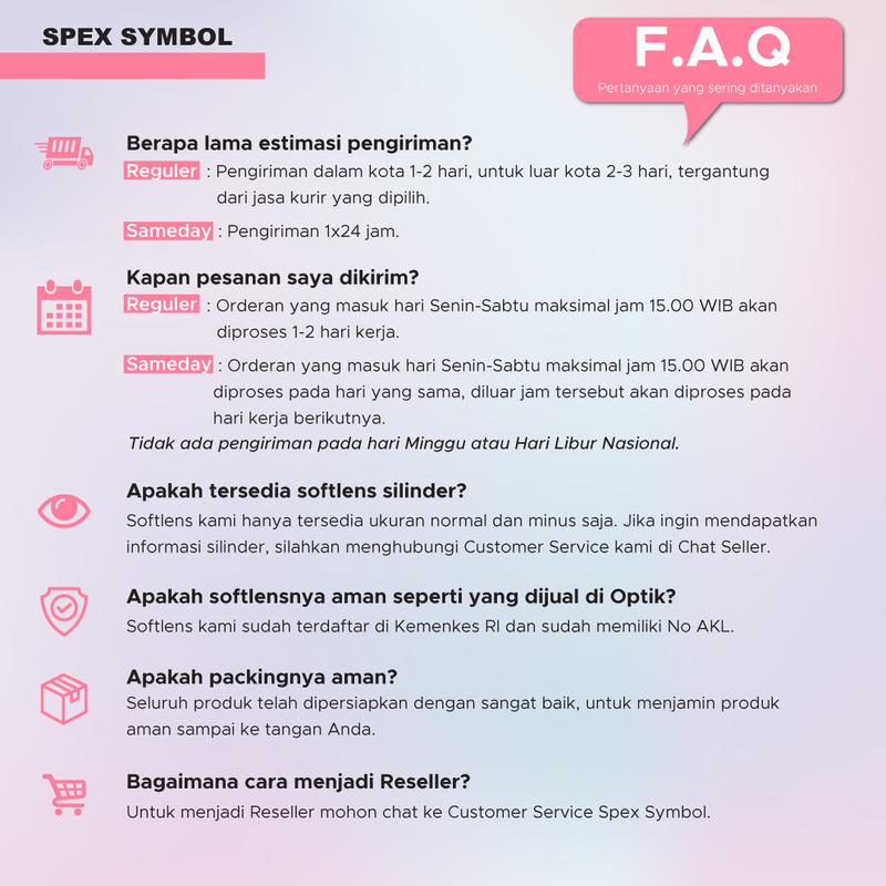 (COD) Spex Symbol Softlens X2 Ch'i Vol II Series (Aura, Lunar)  | Softlens Minus | Soflens Normal Box Eye 4