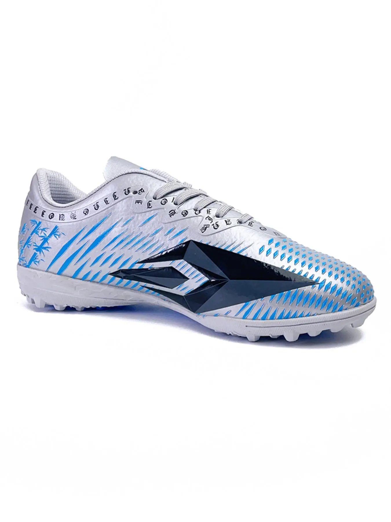 Sporty Men's All Over Print Lace Up Football Shoes, Breathable Comfortable Spiked Soccer Shoes, Anti-Slip Wear-resistant Football Shoes for Outdoor Training
