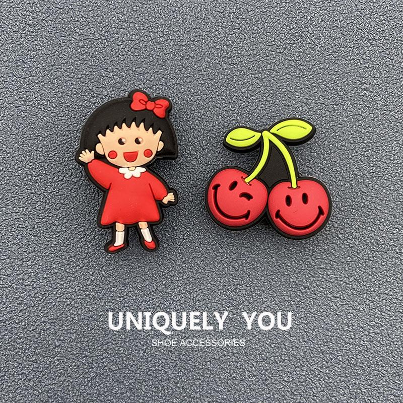 Jibbitz-Sakura Momoko ตกแต่งรองเท้า เสน่ห์ดอกไม้ อุปกรณ์เสริม หัวเข็มขัด DIY