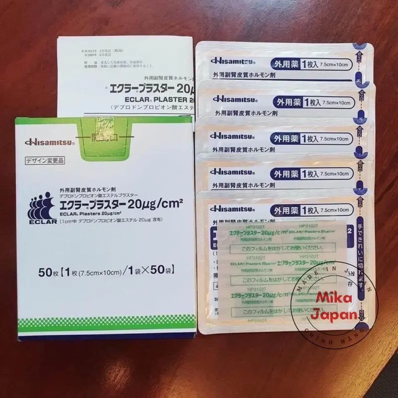 Miếng dán ép sẹo lồi ECLAR PLASTER HISAMITSU Nhật Bản 1