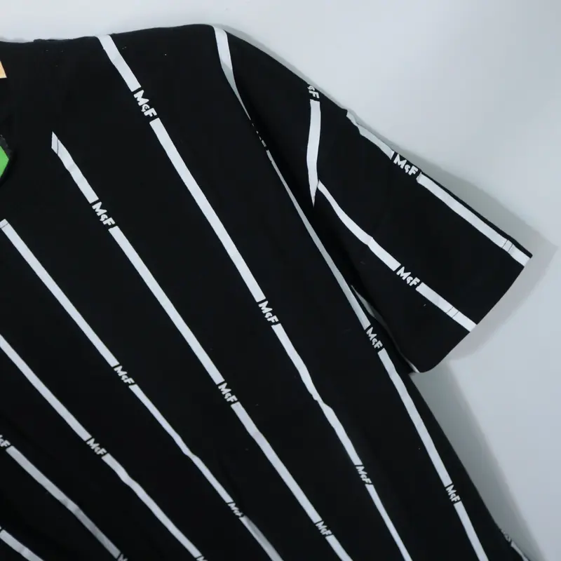 T-shirt Oversize Mcf Stripe Vert Hitam 2