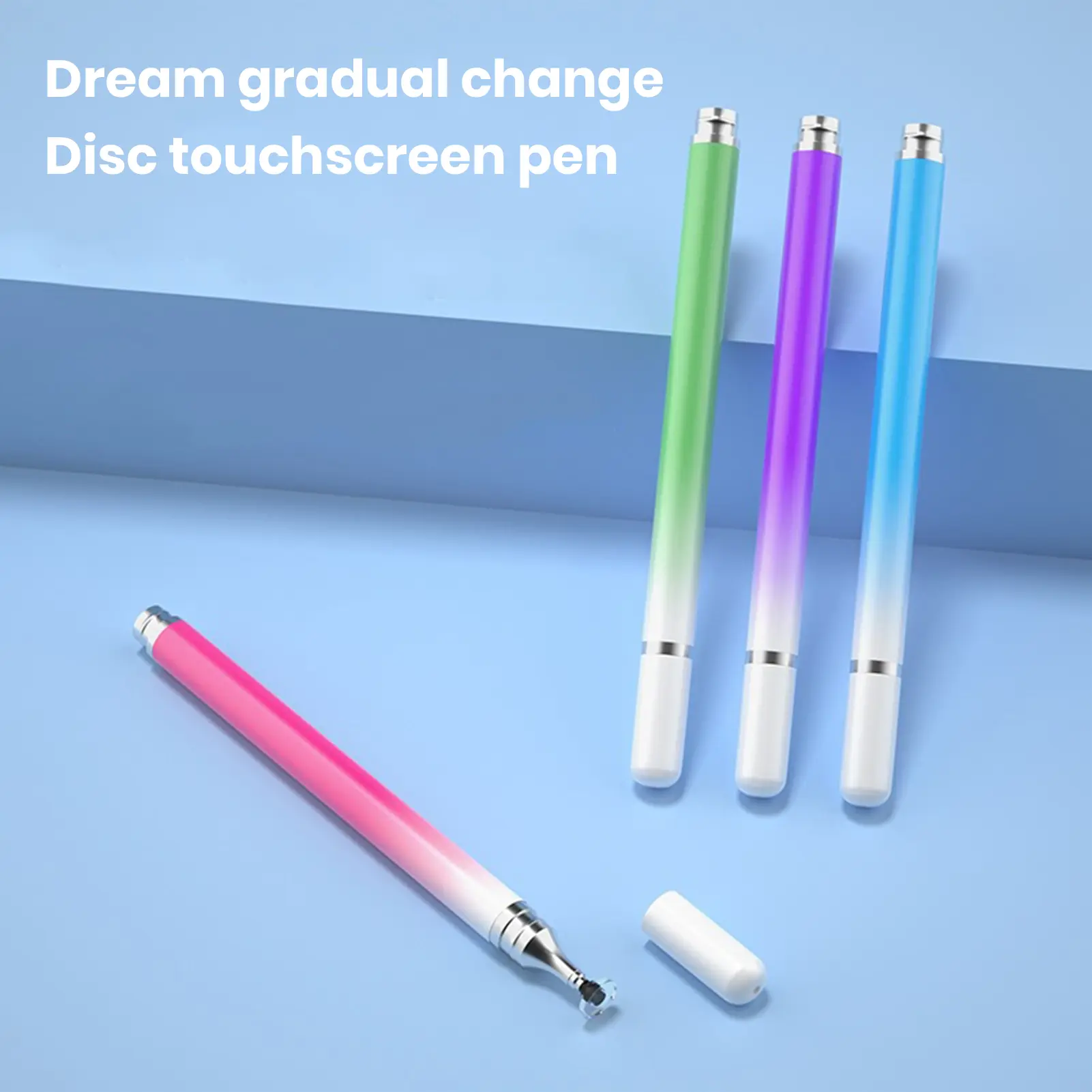 Bút Cảm Ứng Màu Gradient Nhạy Cảm Cho Máy Tính Bảng, Ngòi Đĩa Trong Suốt, Tương Thích Rộng Rãi, Viết Chính Xác Và Mượt Mà, Màn Hình Cảm Ứng Điện Dung Chống Trượt, Bút Cảm Ứng, Thiết Bị Điện Tử Văn Phòng