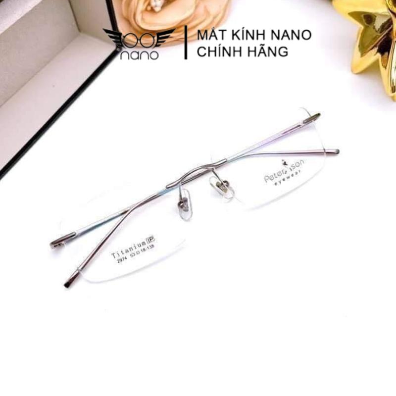 Mắt kính cận nam nữ, gọng kính khoan NANO 2533 Titanum Peterson,thời trang ,cá tính Lịch Titanium