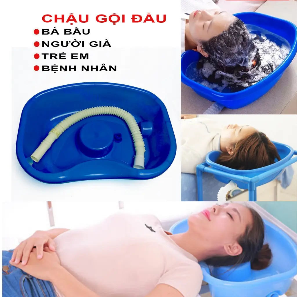 Chậu gội đầu tại giường tiện lợi như spa cho mẹ và bé, người già và Bé yêu là sản phẩm không thể thiếu trong việc chăm sóc bé yêu của bạn